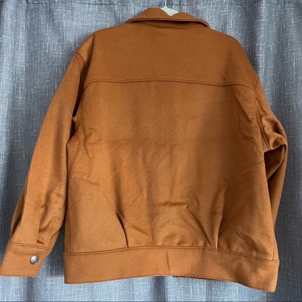 Levi’s Varsity Wool Trucker Coat in Camel Brown - NWT - Size Medium REVOLVE - Picture 8 of 8